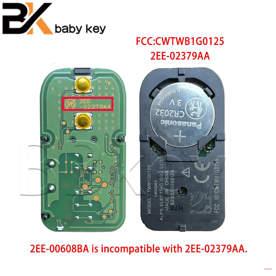 

100%New Original 2EE-02379AA CWTWB1G0125 2B Smart Key ID47 433.92MHz FSK For 2018 2019 2020 2021 Toyota Rush Daihatsu Terios