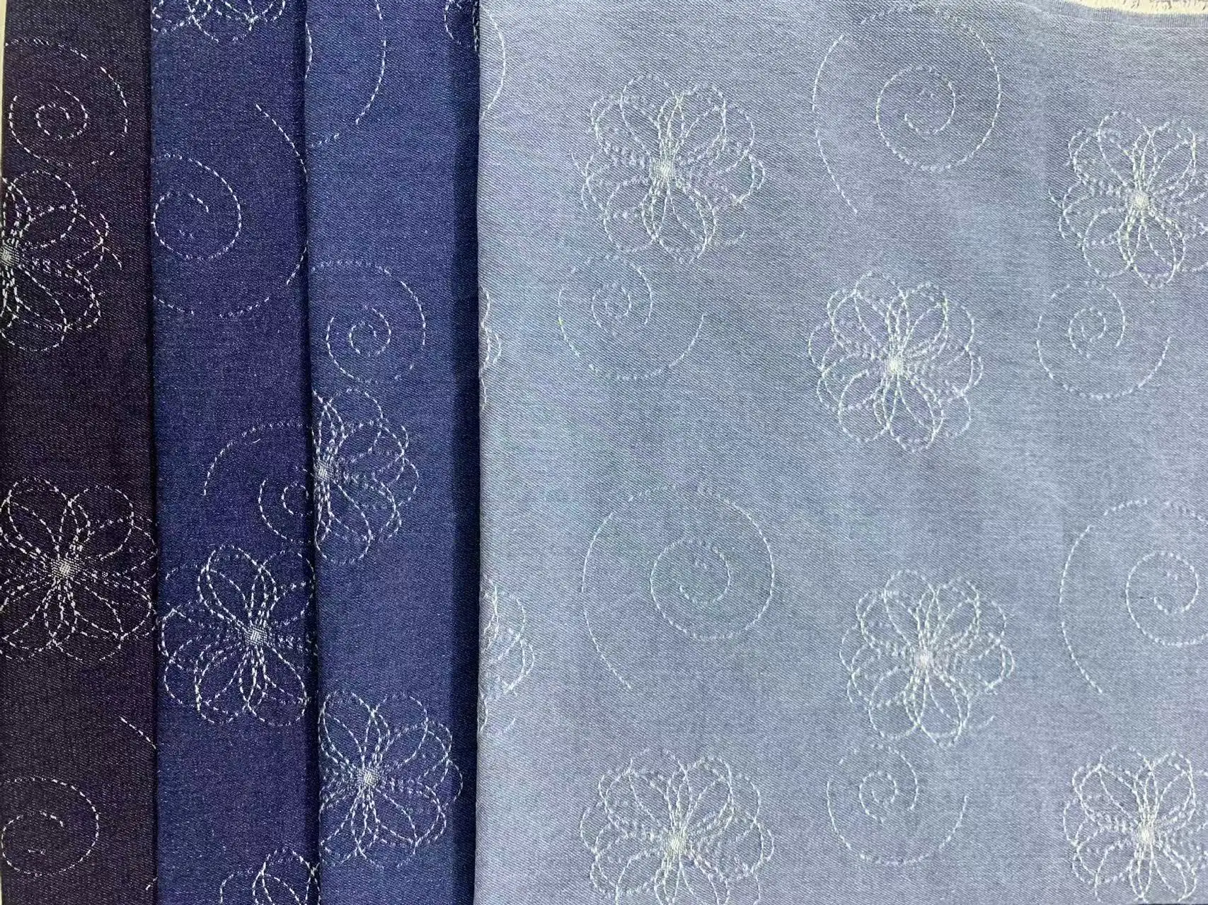 

Thickened Jacquard Denim Fabric Washed for Sewing DIY Dresses Bags Pants Hats - Versatile Craft Denim