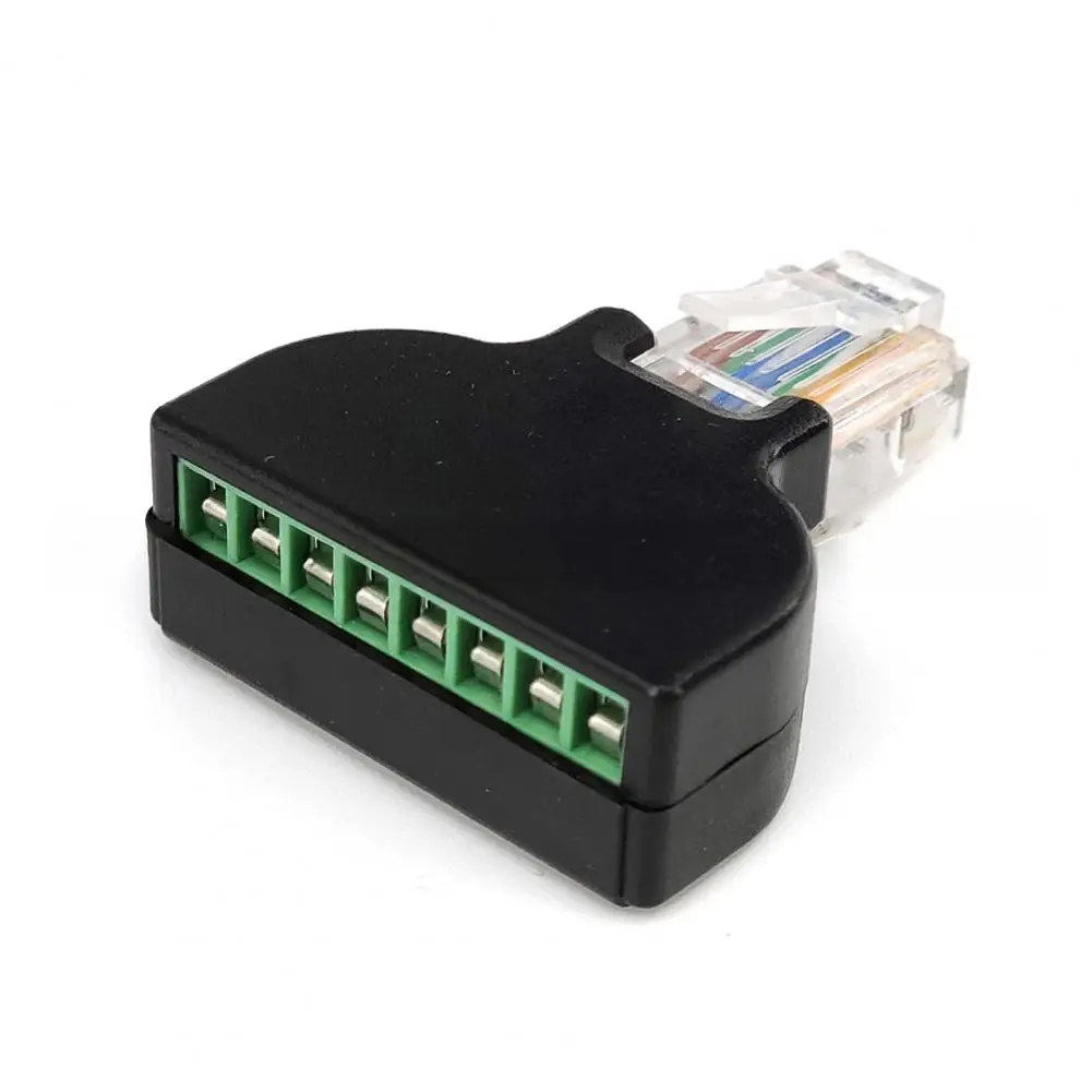 Rj45 Ethernet Adapter Ethernet Extender Rj45 Screw Terminal Adaptor Connector for Stable Universal Male to 8 Pin for Sellers