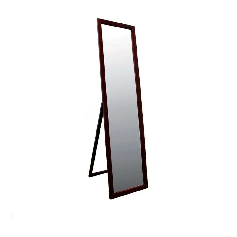 

55" Tall Standing Floor Mirror, Walnut Finish, Rectangular Finish