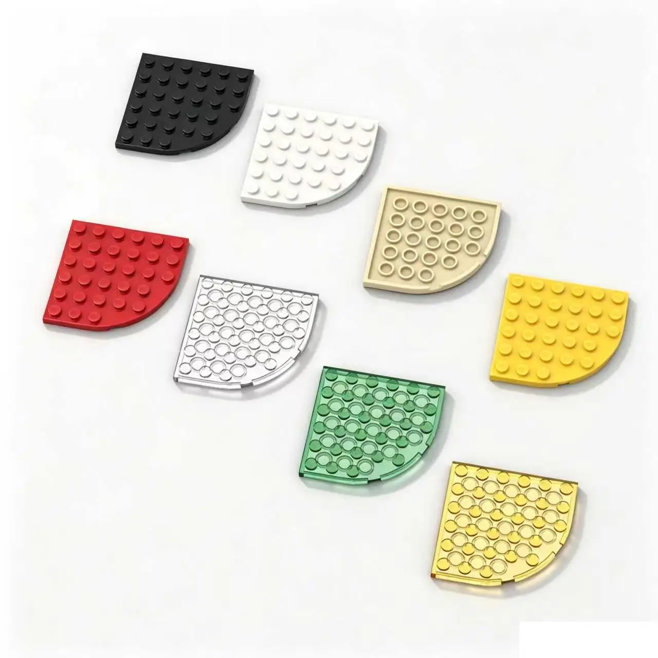 20pcs 6003 MOC compatible with 6003 board 6x6 rounded corner building blocks, creative DIY technology for children's toys