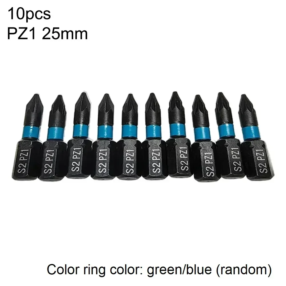 10pcs PZ1 PZ2 PZ3 Magnetic Screwdriver Bit Set 25mm Impact-Screwdriver Electric Drill Bit