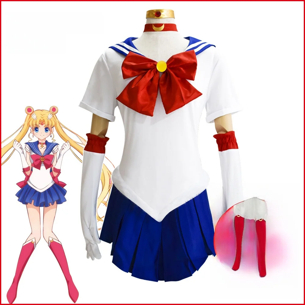 

Water Ice Moon Sailor Suit loween Children's Costume 4th Generation School orm Cosplay Yuuki Rabbit Girl's Outfit