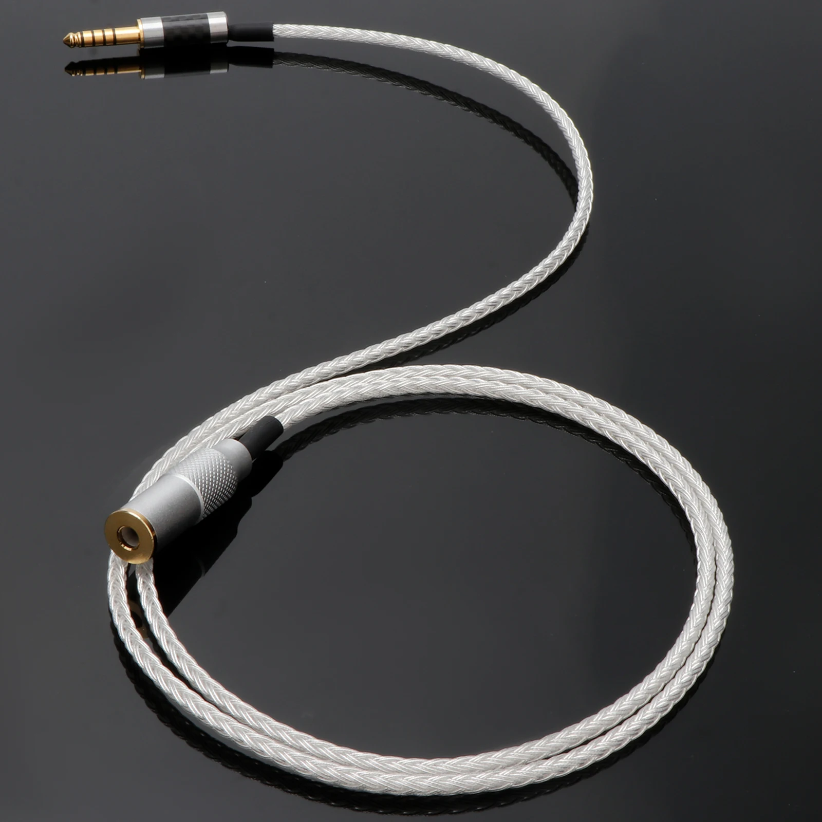 16 Core High-end OCC Silver Plated Headphone Earphone Extension Cable for XLR 2.5mm 3.5mm 6.5mm 4.4mm male to 4.4mm female HiFi