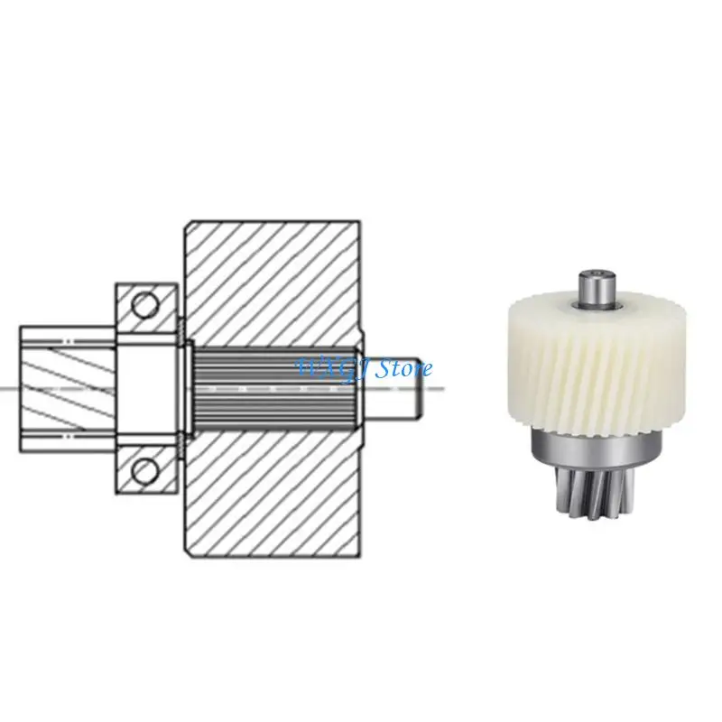 37JE Precise High Performances Electric Bicycles Motor Gear Steel Nylon Material Increased Load Capacity Corrosion Resistant