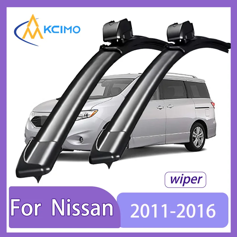 

2 Pack Silent Beam Wiper Blades For Nissan Quest RE52 2011-2016 Noiseless All-Weather Design Windshield Rain Brush Accessories