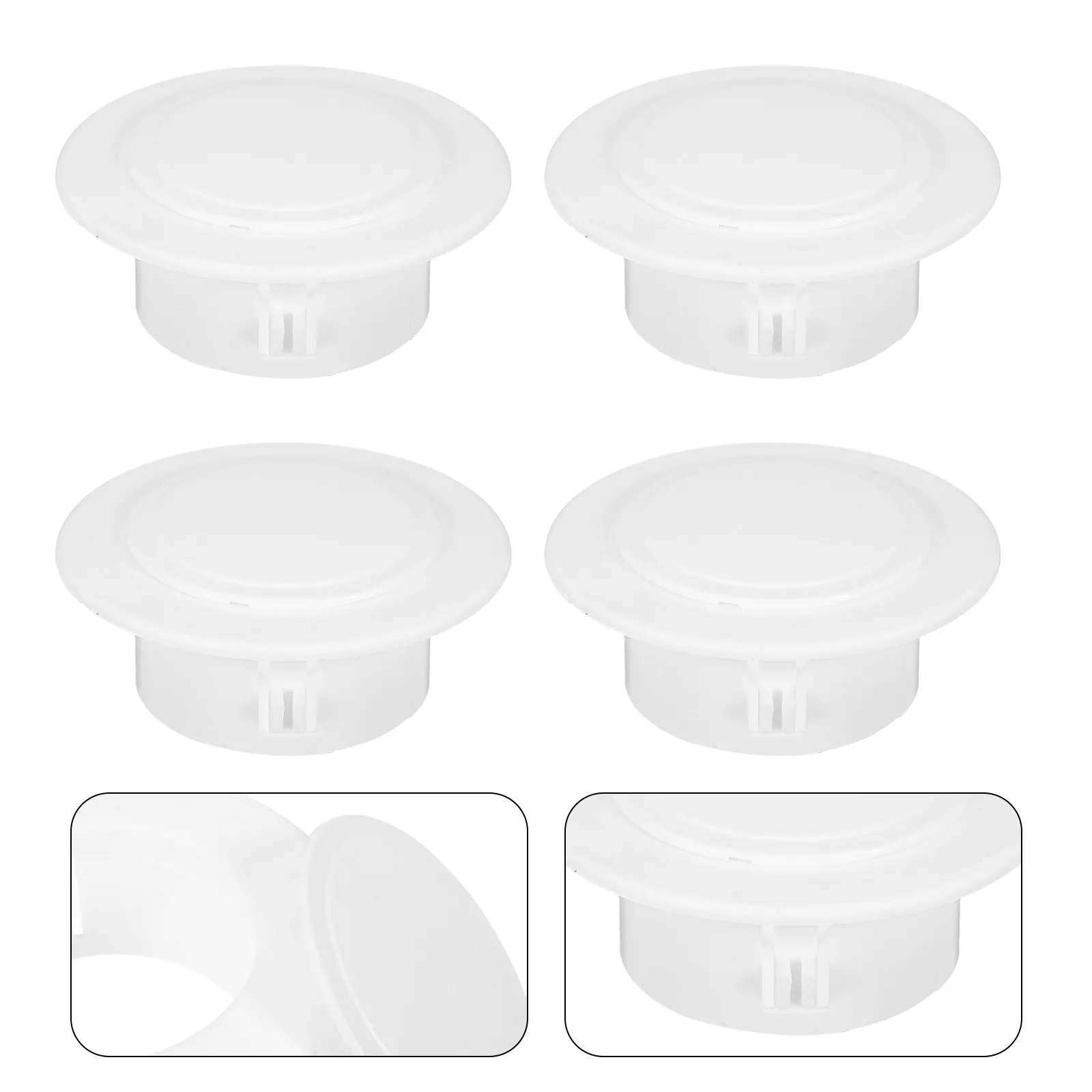 4Pcs Plastic Air Conditioner Decorative Plastic Air Vent Covers For For Bedroom Wall Interior Decor Hole Caps