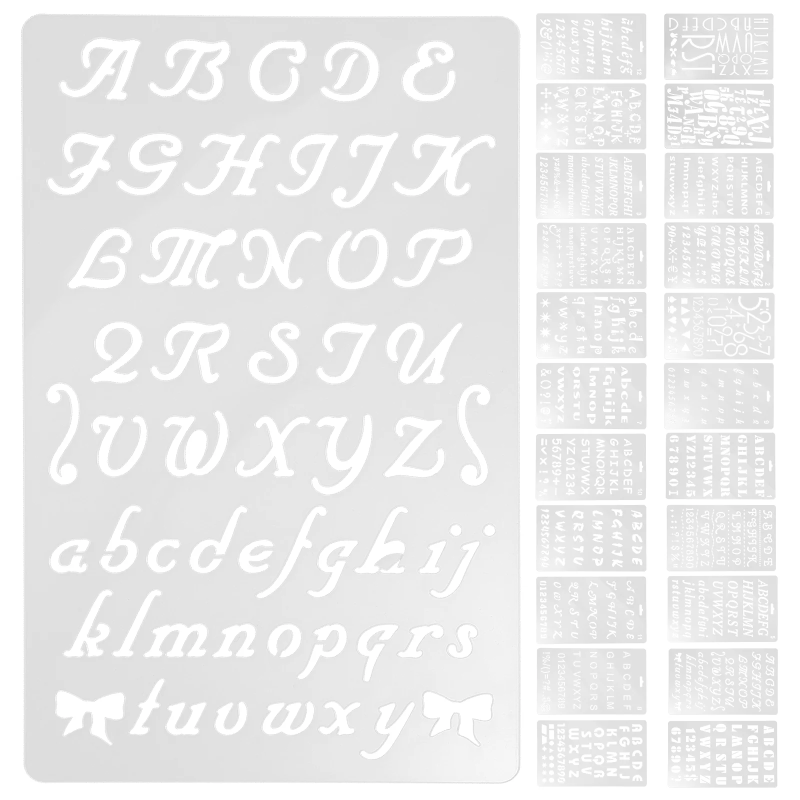 

24 Pcs Letter Template Number Painting Stencils Multi-function Daily Use Multifunction