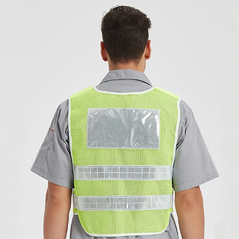 TRVLWEGO High Visibility Reflective Vest Women Men Breathable Cycling Night Running Mesh Construction Outdoor Work on Duty Vest