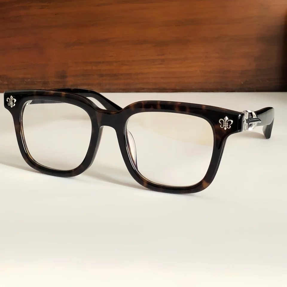 

2025 Новая модная оправа для очков для мужчин и женщин, роскошный брендовый дизайнерский классический ретро-ацетат, большая оправа, дизайн очков для близорукости