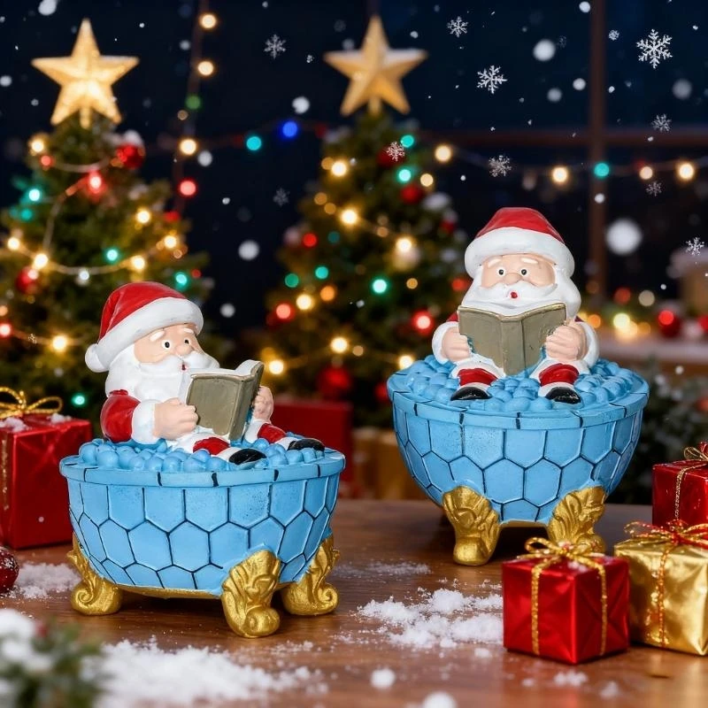 Santa Section reading lamp, Lovely Santa Section bubble bath lamp, reading book lamp Christmas desktop centerpiece, for C7AC