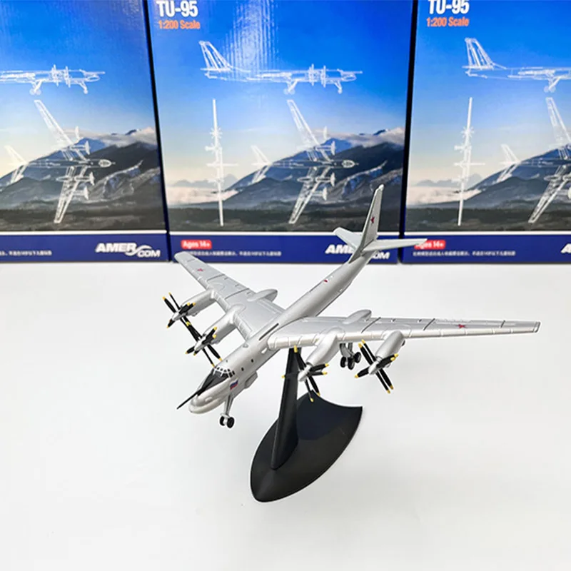 

1/200 Scale Alloy TU-95 Russian Air Force Tupolev Bomber Fighter Model Collection Ornaments Children's Aircraft Toys F Series