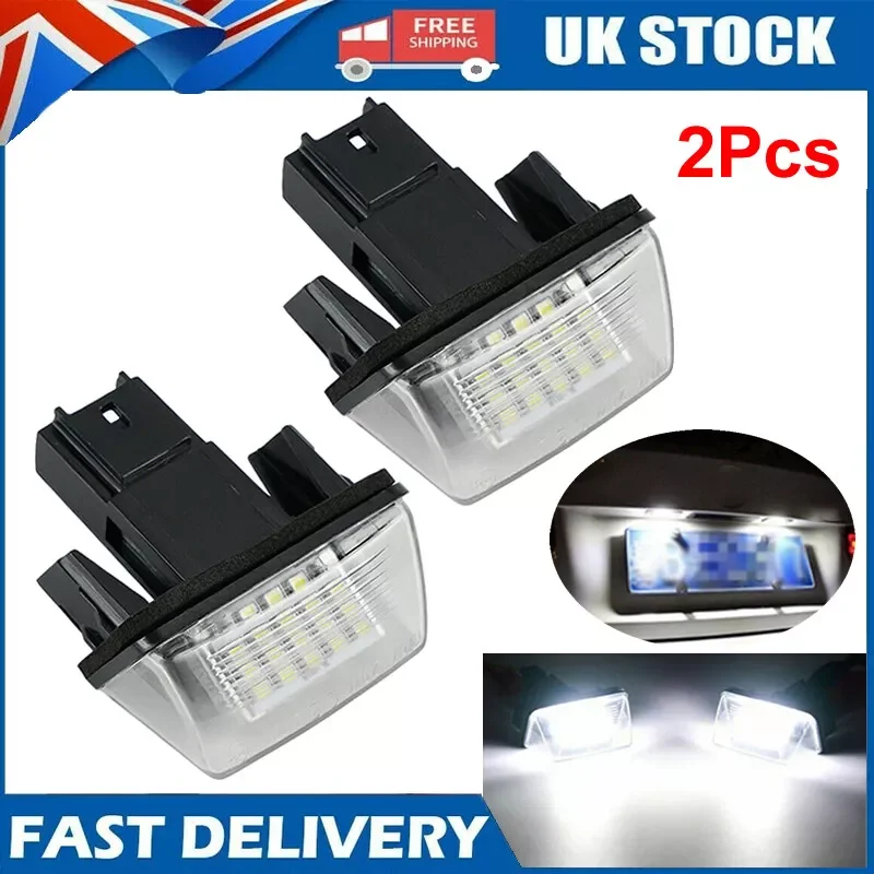 

2pcs Licence Number Plate LED Lights Lamp Replacement Fit For Citroen C3 C4 C5 Picasso XSARA Car Lights Accessories