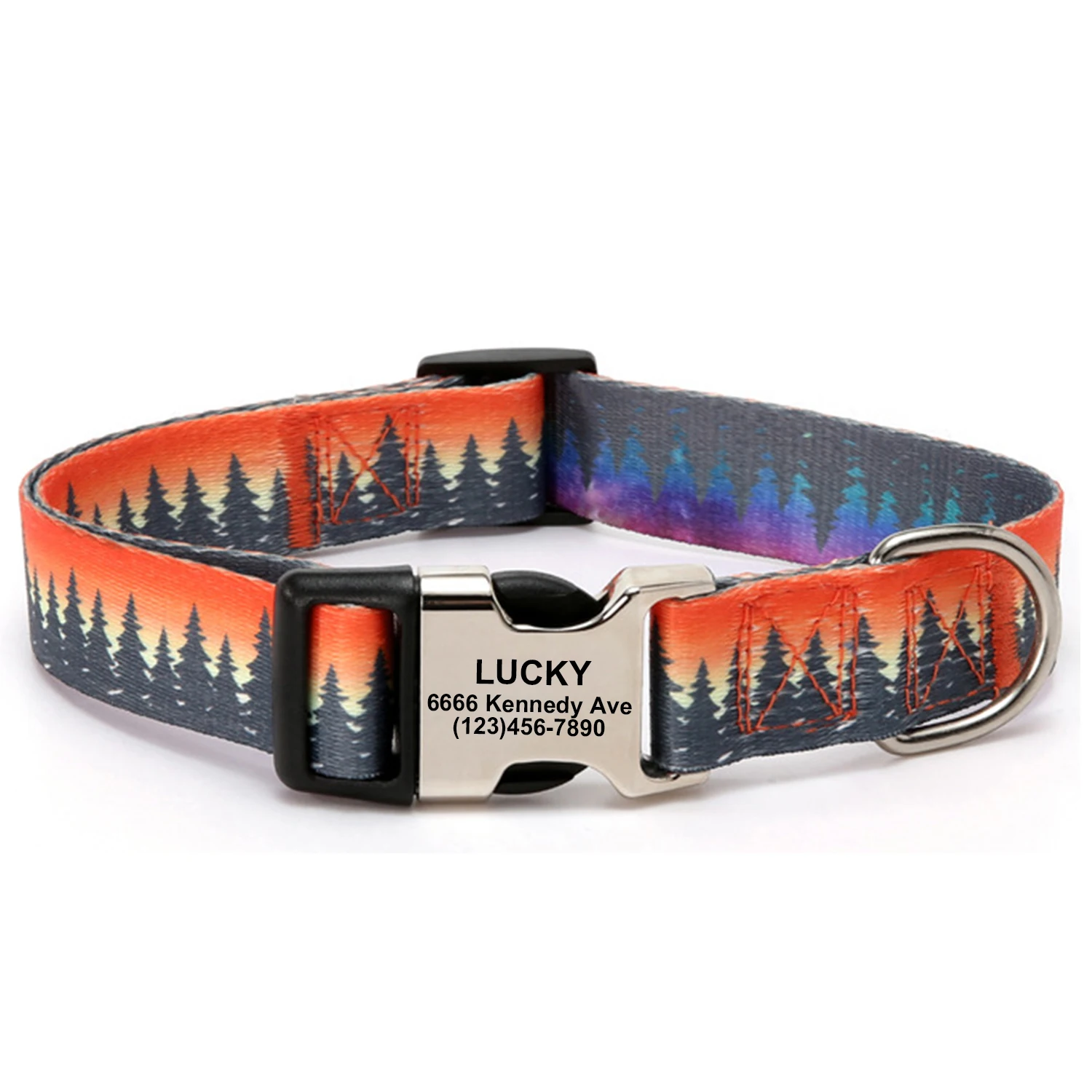 Soft & Comfy Dog Collar with Personalized Multicolor Dog Collars with Safety Metal Buckle Dog Accessories Pet Products