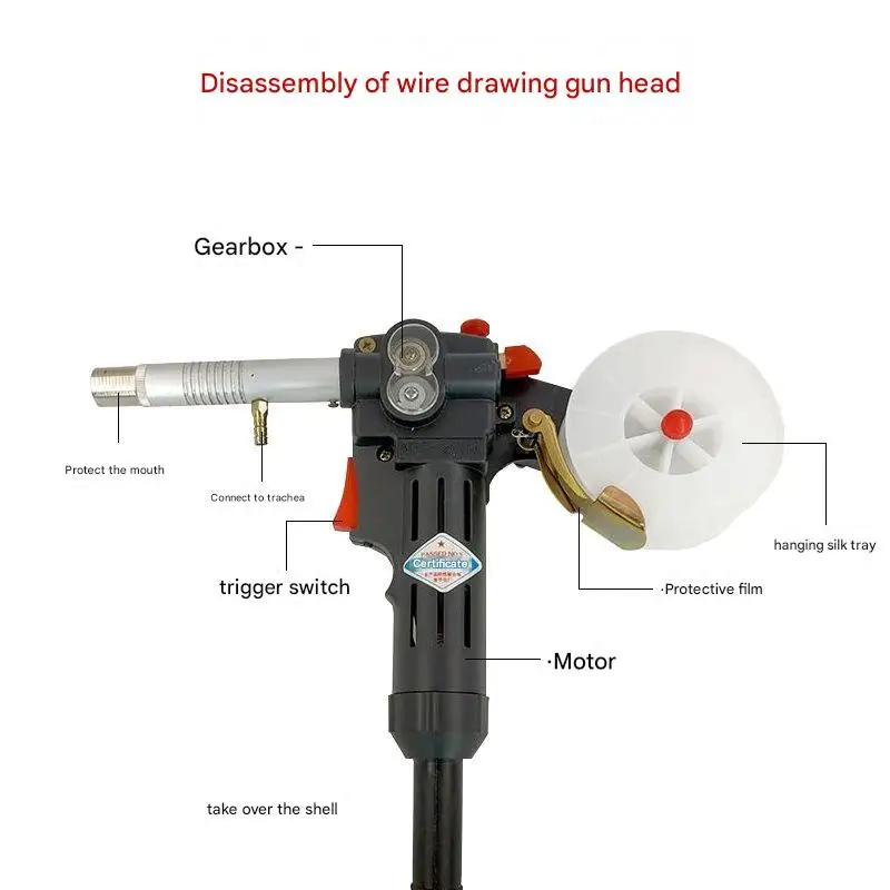 200A Mig Spool Gun for Aluminum Welding Wire-Drawn Push Pull Torch for Tube Mill Line view 3