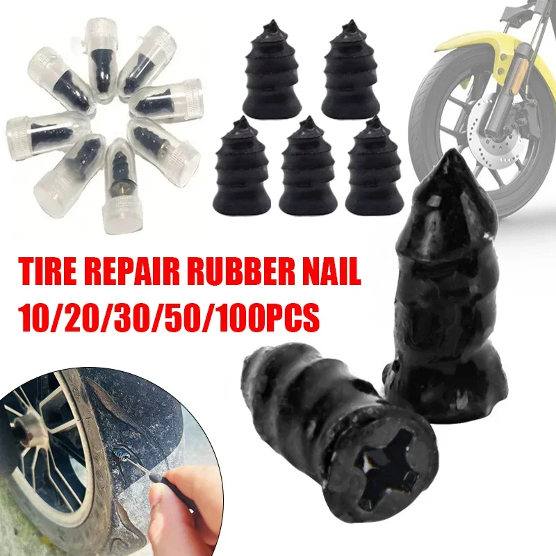 

Tire Puncture Repair Nails for Car Motorcycle Scooter Bike Vacuum Tyre Repairing Rubber Metal Nail Set Car Tire Accessories