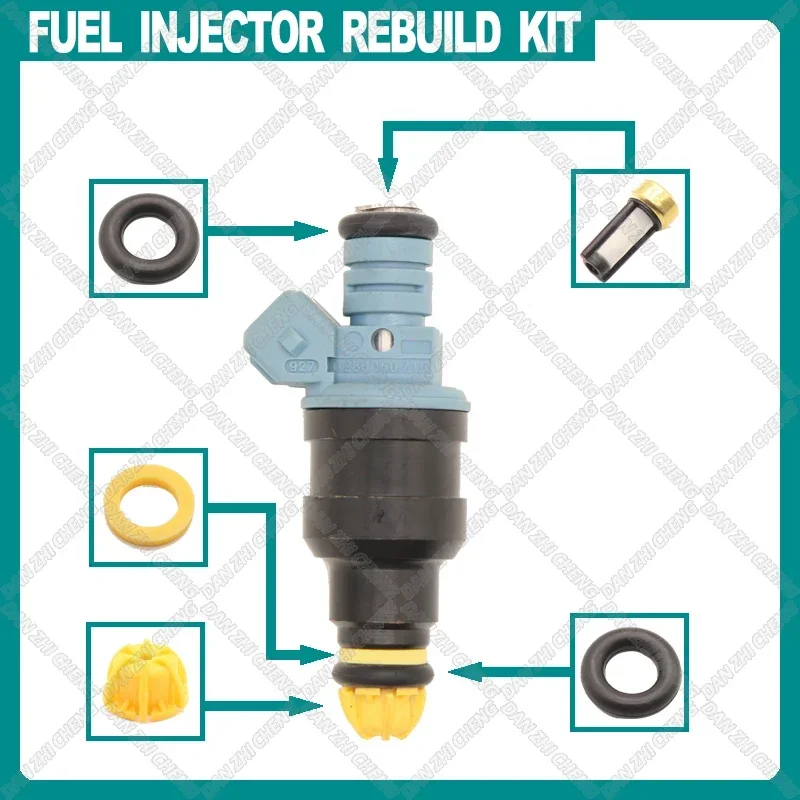 Fuel Injectors Seals O-Ring Repair Filters for 0280150715 BMW 325i 325is 325iX 750iL 850Ci 87-97 13641734776