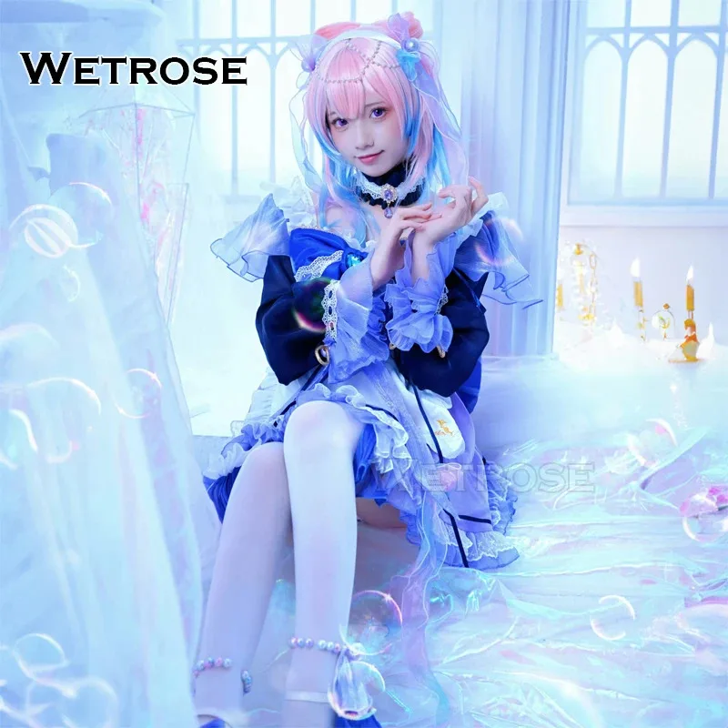 【Wetrose】In Stock Kokomi Maid Cosplay Costume Genshin Impact Artist's Exclusive Fanart Sangonomiya Dress Set Wig Halloween Xmas