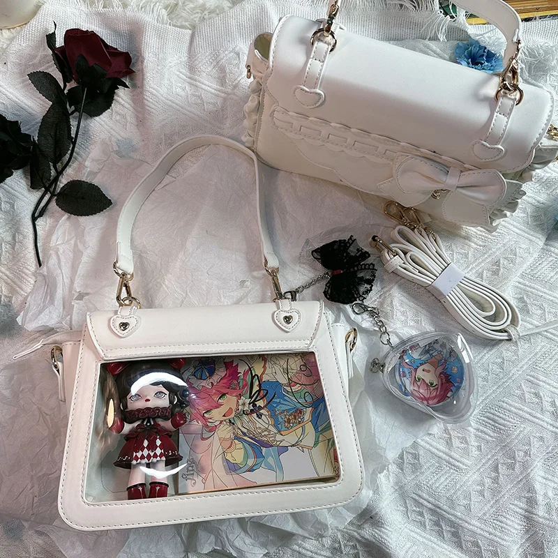 Original Classic Elegant Bow Lolita Women's Bag Sweet Girl Student Campus Handheld Shoulder Bag