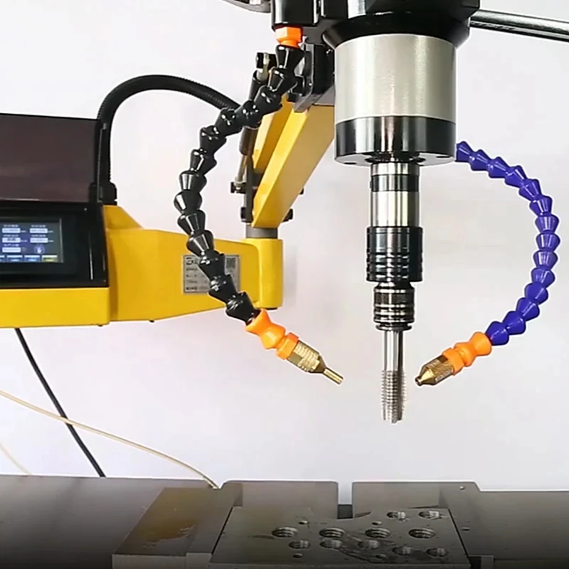 Upgraded Electric Tapper Vertical Universal Head M3-M20 with Air‑blow & Water Spray for Industrial Metal Thread Processing Work