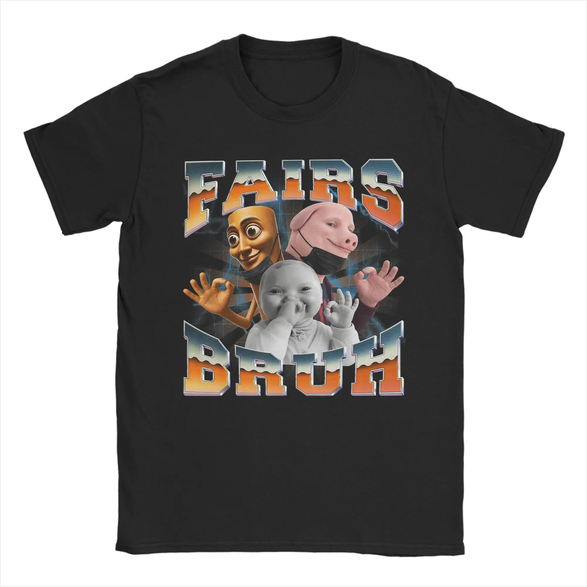 Funny John Pork Tung Sahur Ai Baby Fairs Bruh Slang Meme Cotton T Shirt Men Summer Aesthetic T Shirts O-Neck Harajuku Tee Shirt
