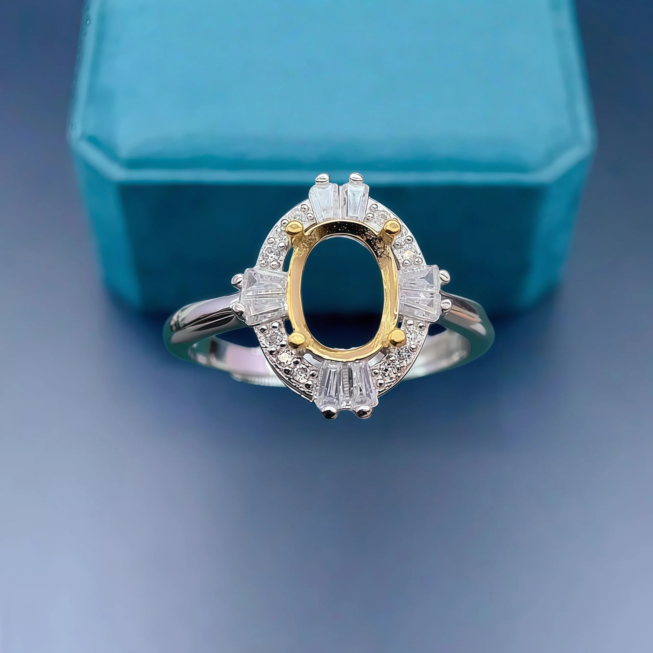 

Кольцо-основа для самостоятельного изготовления из стерлингового серебра S925 с овальным камнем 6*8 мм, роскошный дизайн, ювелирное украшение для женщин на свадьбу