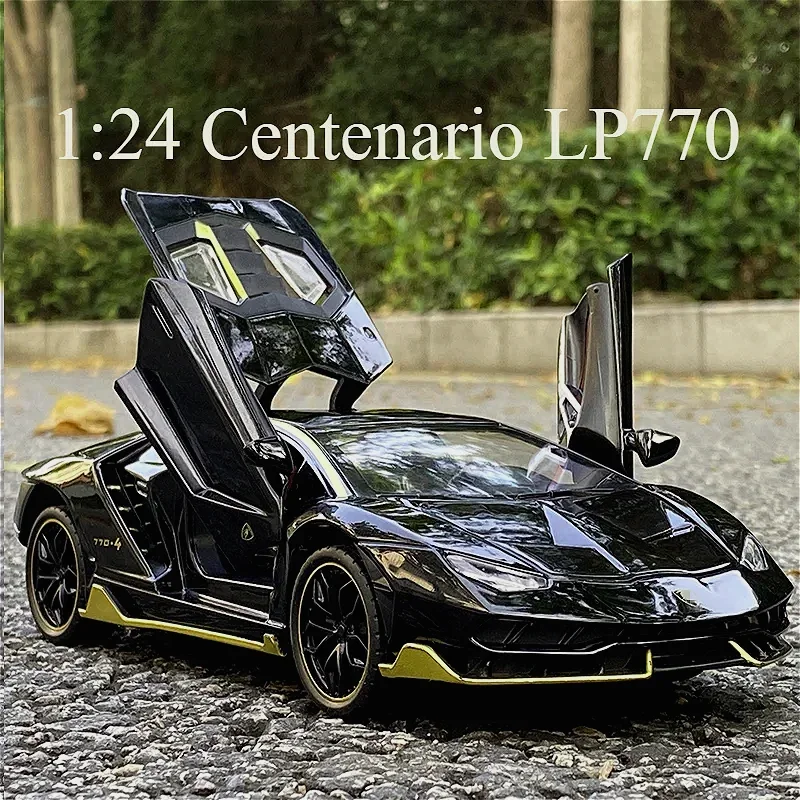 1:24 Centenario LP770 Alloy Sports Car Model Diecasts & Toy Vehicles Metal Car Model Simulation Sound and Light Childrens Gifts