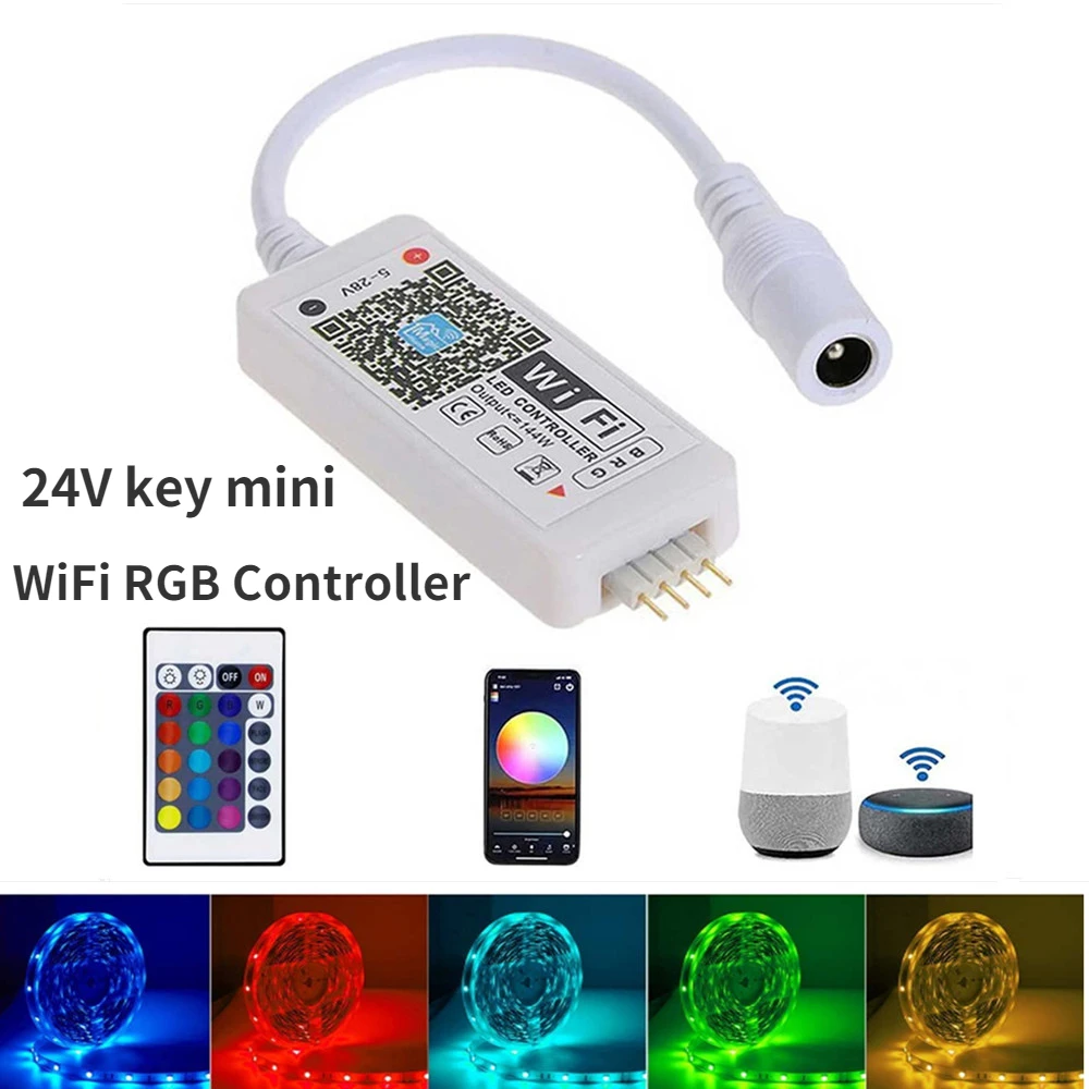 

Беспроводная RGB-лента с голосовым управлением и управлением через Wi-Fi