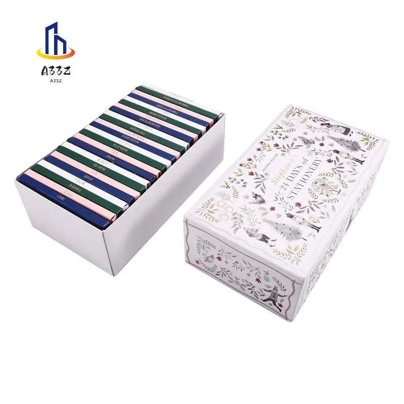 A33Z-Winter Woodlands Design Christmas Countdown Calendar Stationery Supplies 24 Days Stationery Advent Calendar Festival