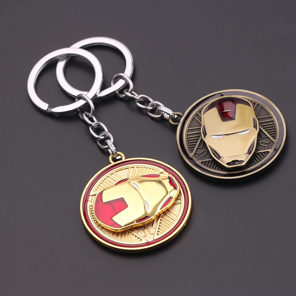 Disney Marvel Iron Man Keychain Movie Avengers Mask Keychain Fashion Iron Man Key Holder Gifts For Fans Friend