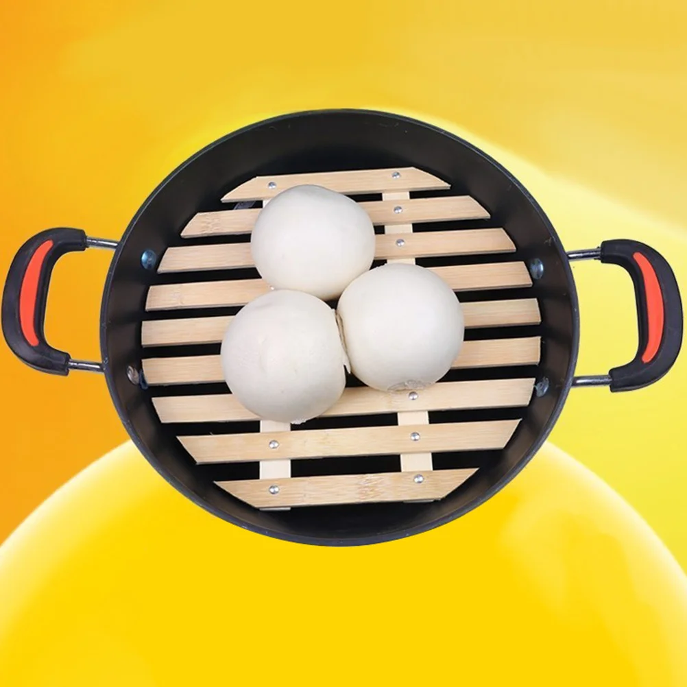 

Bamboo Steamer Mat Round 15 Inch Hollow Design Heat Resistant For Dumplings Buns Cakes Reusable Kitchen Steam Rack Bamboo