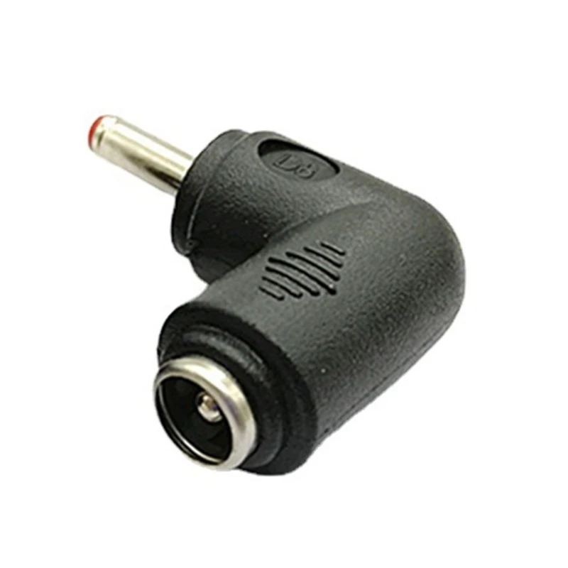 Convertidor carga codo a macho, conector DC5.5x2.1mm a DC3.5x1.35mm