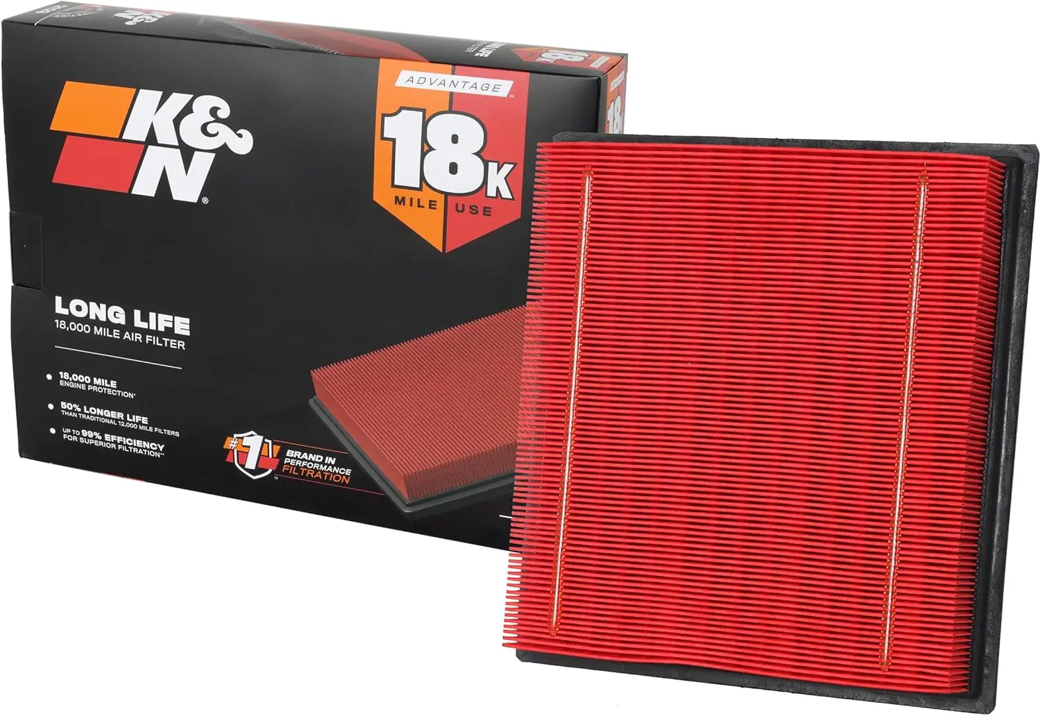 

Воздушный фильтр двигателя: сменный воздушный фильтр на 18 000 миль: совместим с грузовиком Ford/Lincoln и внедорожниками 2007-2021 гг. (F150, F150 Ra