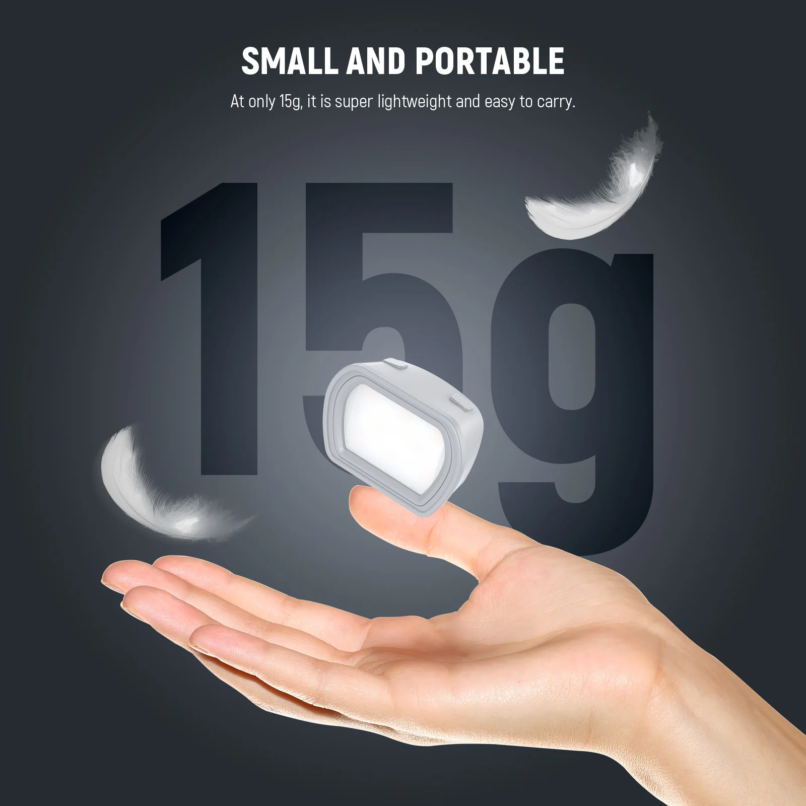 NEEWER ضوء مساعد مغناطيسي متوافق مع DJI OSMO Pocket 3 Gimbal Camera Creator Combo، ضوء ملء LED صغير قابل لإعادة الشحن