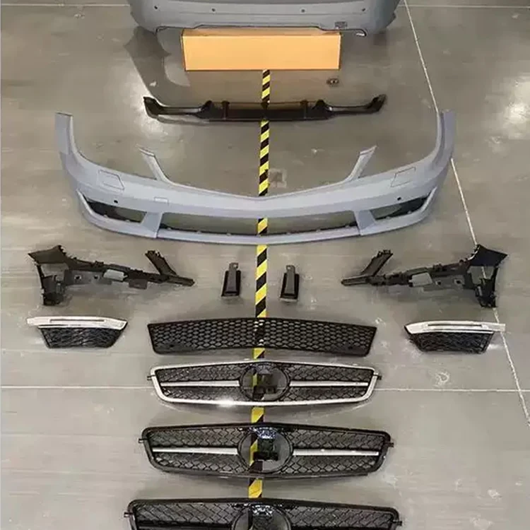Advanced Styling Old To New C63 Bodykit Complete  Body Kit For  Benz C-class W204 Pre 2008-2010