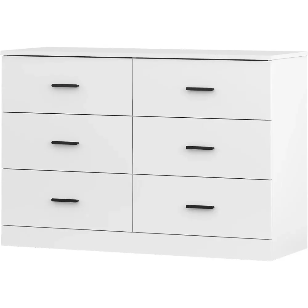 

Modern Six-drawer Chest of Drawers, Wooden Wide-drawer Chest of Drawers, Floor-standing Storage Cabinet