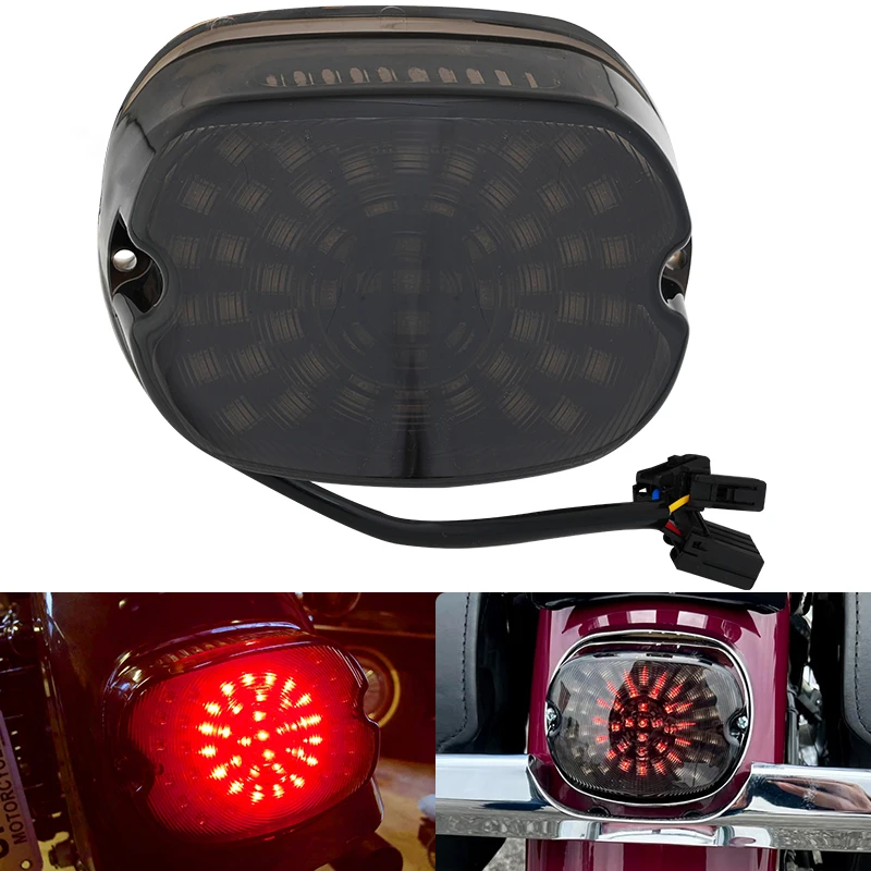 Motorcycle Rear Led Tail Light Brake Turn Signal Lights For Harley Dyna Softail Fat Boy Sportster 883 Touring Road Electra Glide