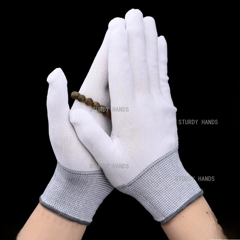 20 Pairs of Polyester Gloves White Split Finger Gloves Universal Wear-resistant Polyester Gloves Household Cleaning Products