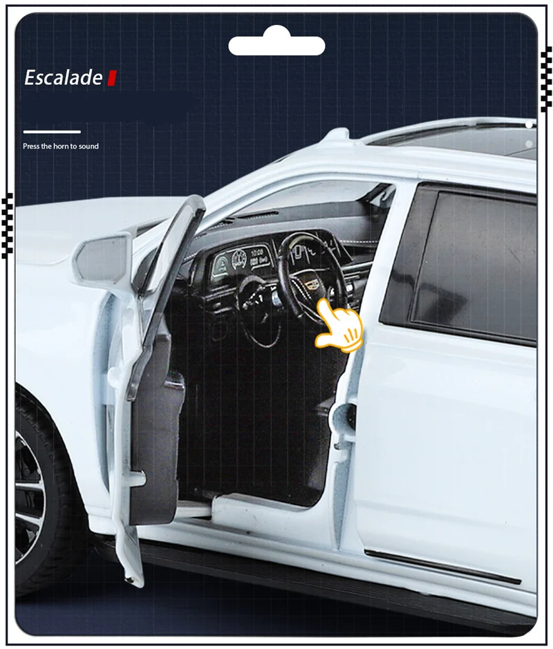 1/24 Cadillac Escalade SUV Luxus-Automodell aus Legierung, Druckguss-Metall Geländewagen-Modell mit Sound und Licht, Kinderspielzeug-Geschenk – Detail 11