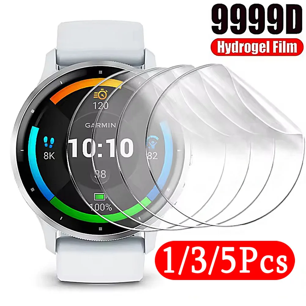 1-5Pcs Watch Hydrogel Film For Garmin Venu 3 3s 2 2s Protective Film Soft TPU Screen Protector For Garmin Vivoactive 4 4s 5