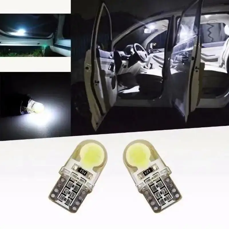 1Pcs T10 W5W LED Bulb Car Interior Light Turn Side License Plate Lamp 5 Colors
