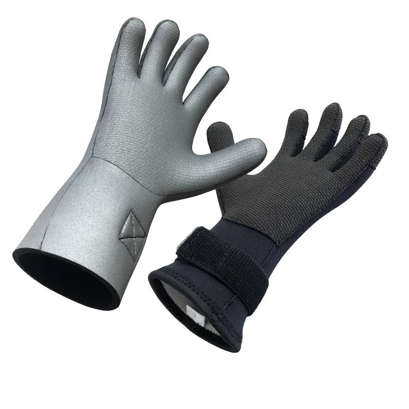 Herren Damen 5mm7mm Neopren Kevlar-beschichtete Winter-Schwimmhandschuhe, warm, rutschfest, verschleißfest, für Outdoor-Wassersport, Angeln, Tauchen – Detail 6