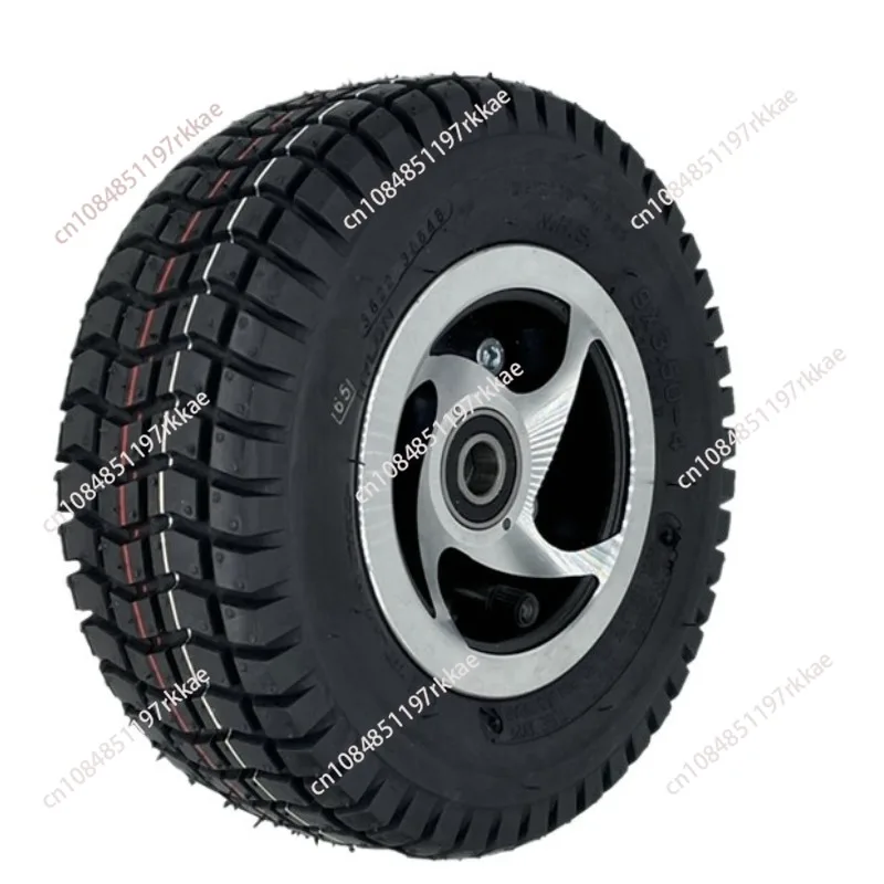9x3.50-4 Pneumatic Tire Inner & Outer Tire Set for Mobility Scooter 9 Inch Air-Filled Rubber Replacement Tyre