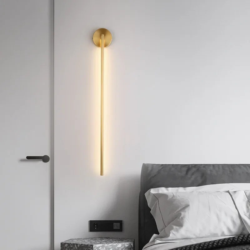 Modern Simple Line Wall Lamp Nordic Creative Aisle Bedroom Bedside Lamp Living Room Background Wall Lamp