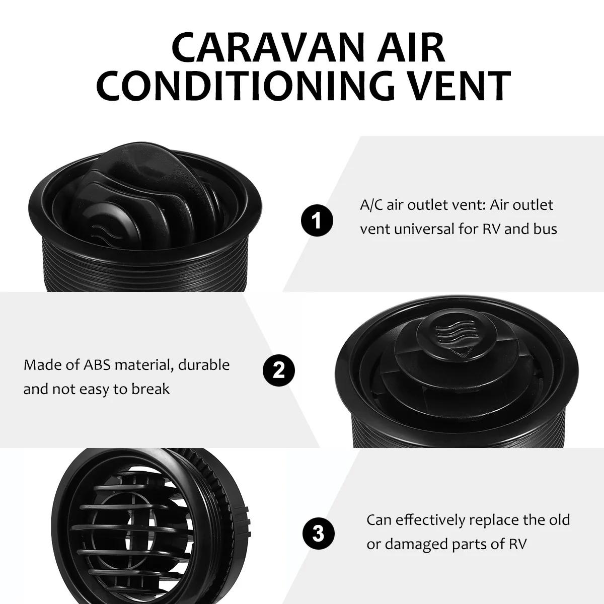 

Round Air Conditioning Vent Outlet for Rv Bus 76Mm 63Mm Diameter Strong ABS Material Provides Smooth Airflow Ideal for Interior