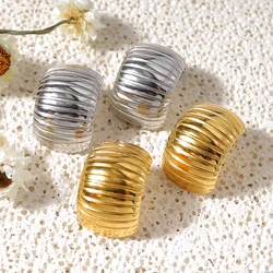 WILD & FREE Vintage Stainless Steel Earrings for Women 18K Gold Plated Chic Tarnish Free Trendy Jewelry Waterproof