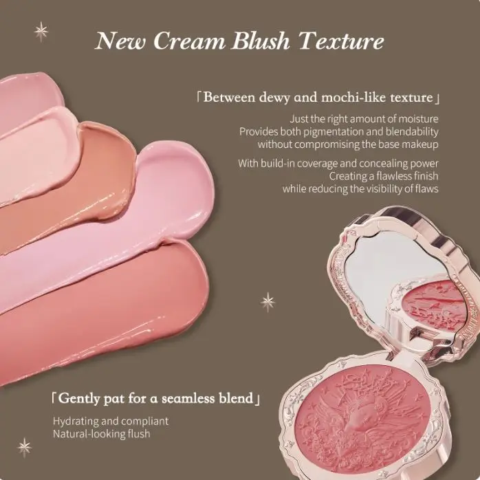 Flower Knows Blush Little Angel Collection Smooth Natural Cream Enduring Waterproof Long-Acting Matte Shimmer