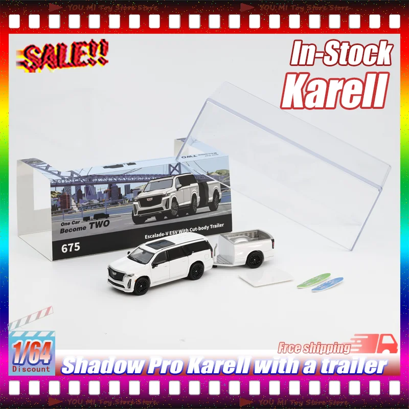 

1:64 Alloy Shadow Pro Karell With A Trailer Miniature Die-Casting Off-Road Vehicle Model Custom Collection Kid Toy Gift Ornament
