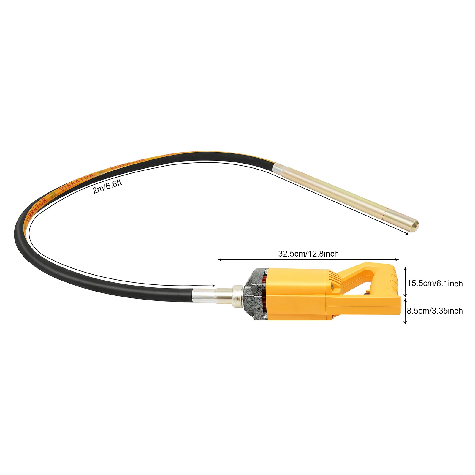 1300W Handheld Elektrische Beton Vibrator Snoerloos Trilgereedschap Beton Mengstaven Bellen Verwijderen 1.5/2m Vibrerende Staaf