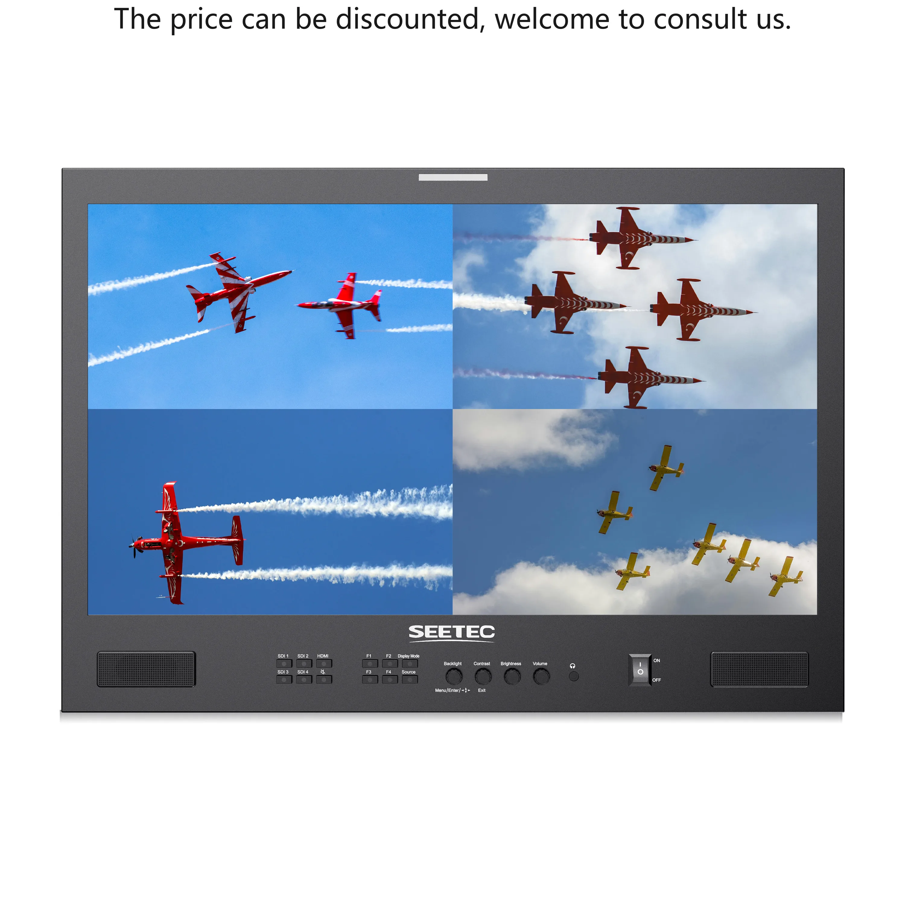 

SEETEC ATEM215S 21.5 Inch Multi-camera Broadcast Monitor 3G-SDI HDMI Full HD 1920x1080 With Quad Split